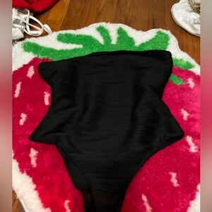 Black Strapless Swimsuit